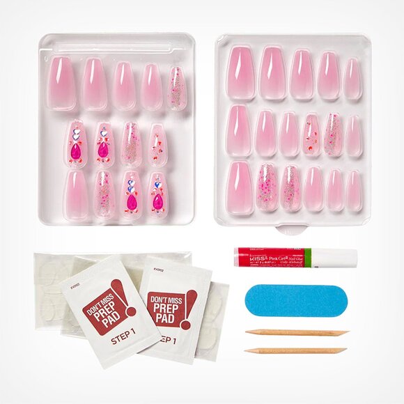 Kiss Majestic Dream Nails Long Length - Lovely Bubbly - Picture 5 of 6